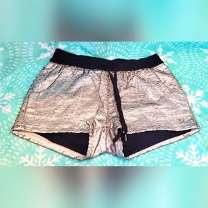 True Religion sequin shorts silver navy blue Womens medium